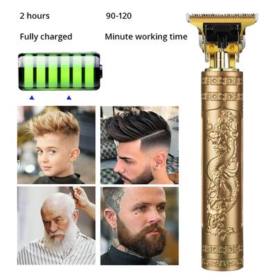 Винтажная машинка для стрижки волос T9, беспроводная машинка для стрижки волос, машинка для стрижки бороды, аккумуляторная электробритва для мужчин