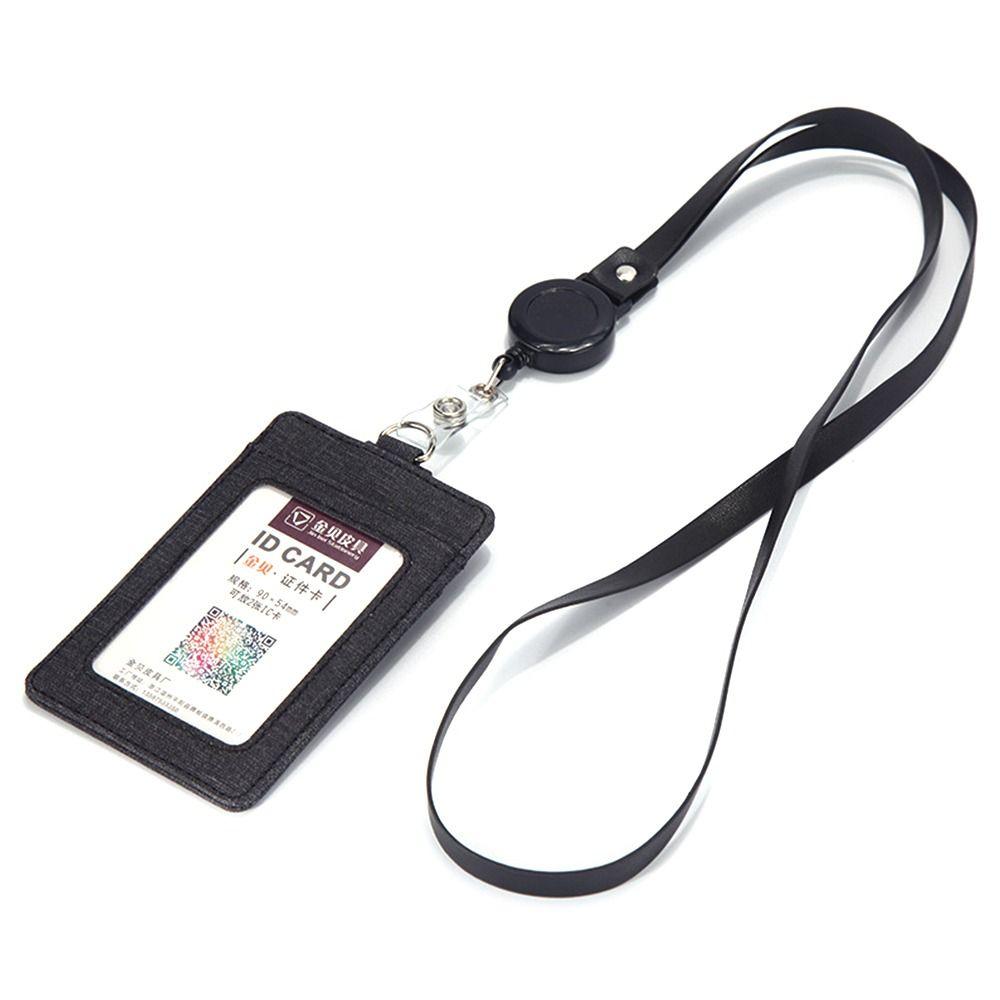 Women Men ID Business Case Bank Credit Card ID Badge Holder Name Badge Holder Work Card Holder PU Leather