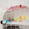 1PCS Grid Plastic Nail-free Hook Wire Mesh Shelf Wall Display Hook Kindergarten Storage Hook Punch-free