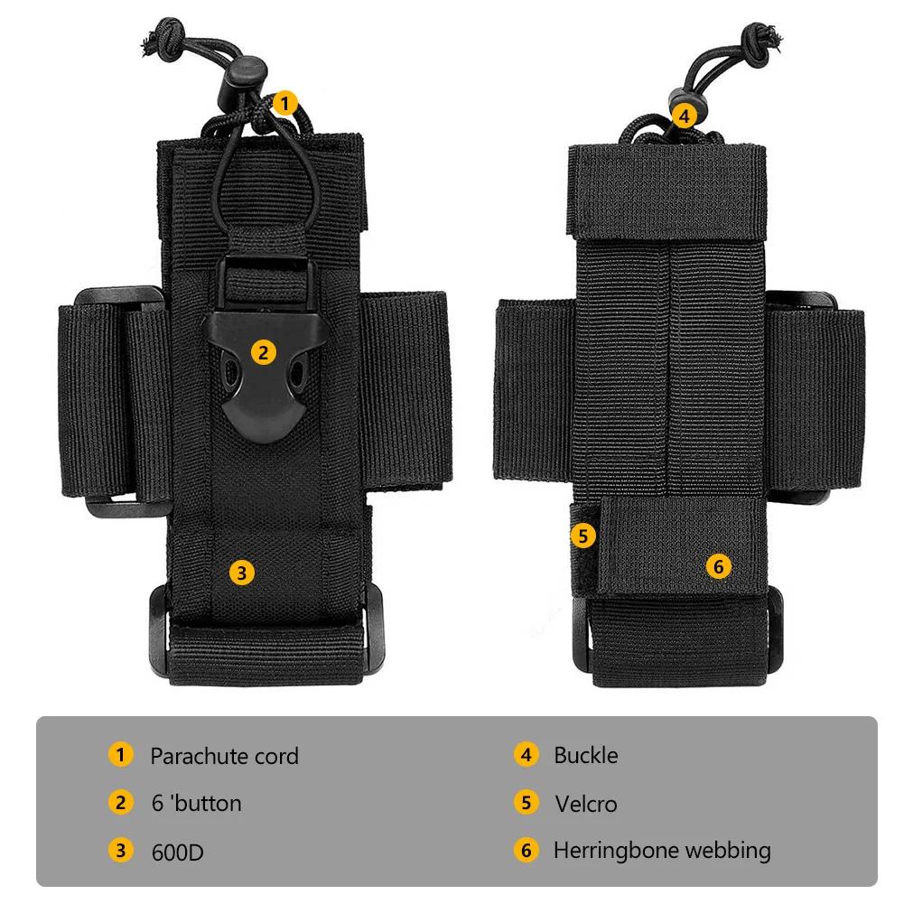 1000D Nylon Tactical Pouch Radio Walkie Talkie Holder Bag Belt Pack Hunting Accessories Magazine Pouch Outdoor Airsoft Equipment