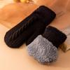Winter Women Keep Warm Plus Velvet Wrist Thicken Jacquard Twist Wool Knitting Gloves Full Finger Cycling Drive Cute Mittens