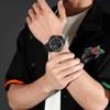 Naviforce Оригинальные мужские часы с двойным временем, кварцевый механизм, ЖК-дисплей, цифровые, силиконовый ремешок, водонепроницаемые, календарь, дата, ночной узор, мужские часы NF7130