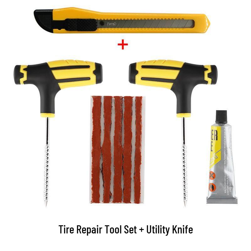 Набор для быстрого ремонта: Клей для вакуумной накачки шин автомобиля и мотоцикла и набор аварийных инструментов