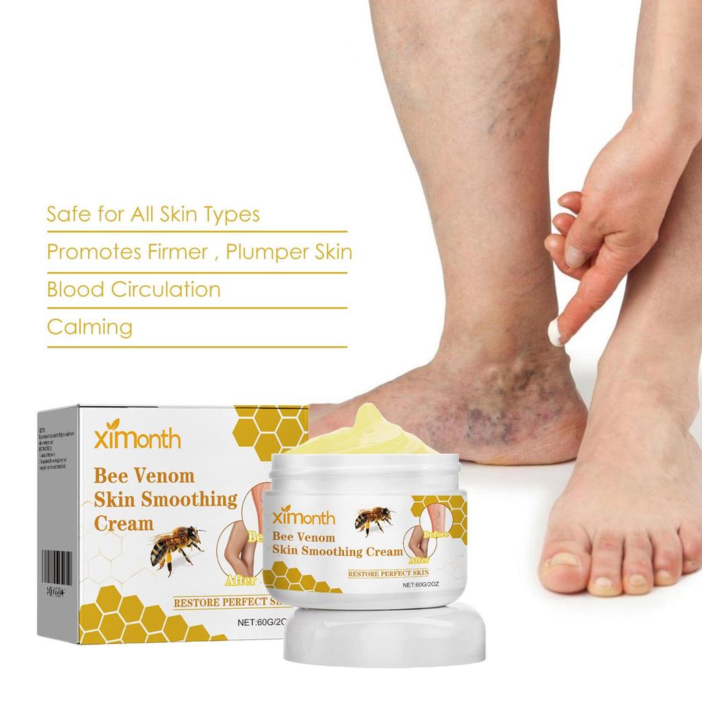 Крем для ухода за ногами с пчелиным ядом снимает дискомфорт в ногах, питая и увлажняя кожу. Крем для ухода за телом 60г