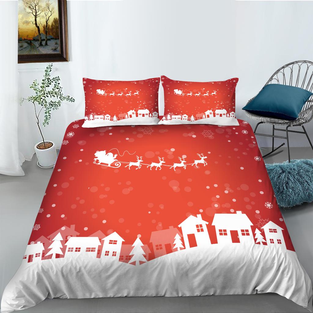 Комплект постельного белья с 3D рождественским принтом, домашнее постельное белье, уникальный дизайн, покрывала, роскошный комплект постельного белья, подарок