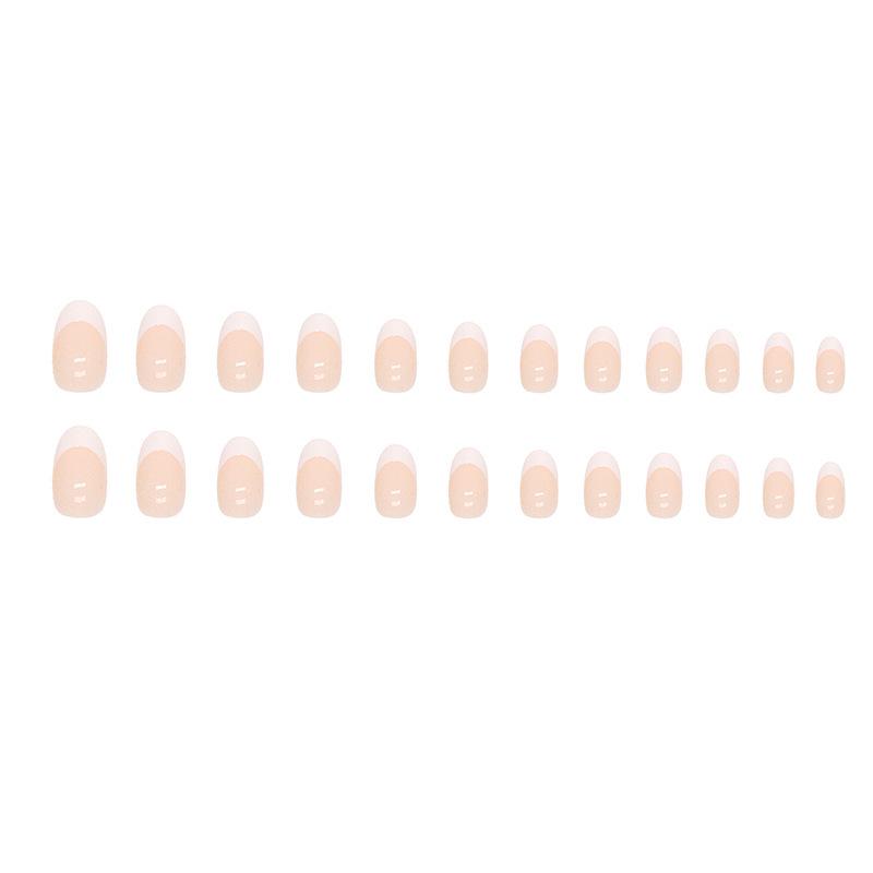 Pure Desire Pink French White Edge носимые накладные ногти