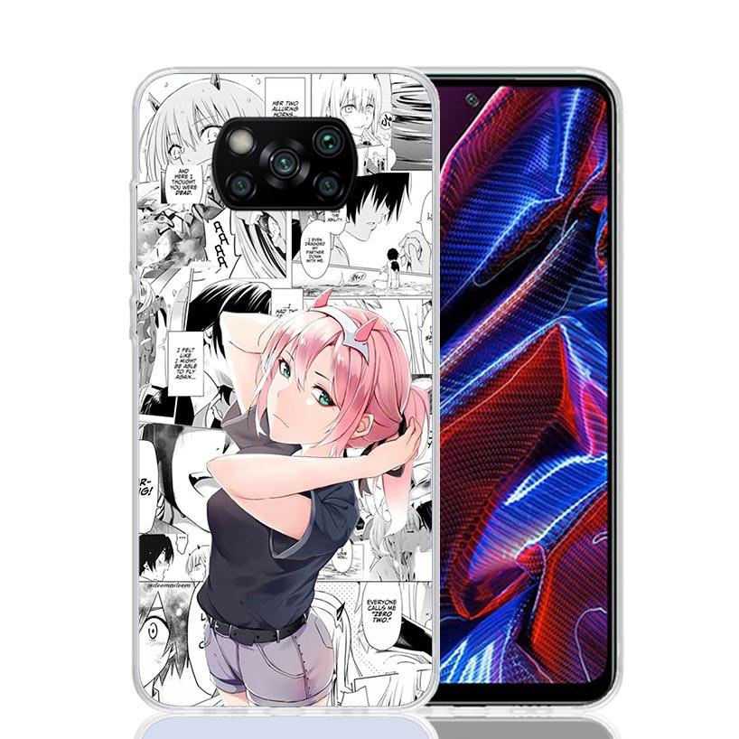 Чехол для телефона Darling In The FranXX Аниме для Xiaomi Poco X7 X6 X5 Pro F7 Ultra Redmi 15C 15 13 13C 12 12C 10 10A 10C 9 9A 9C 9T Co