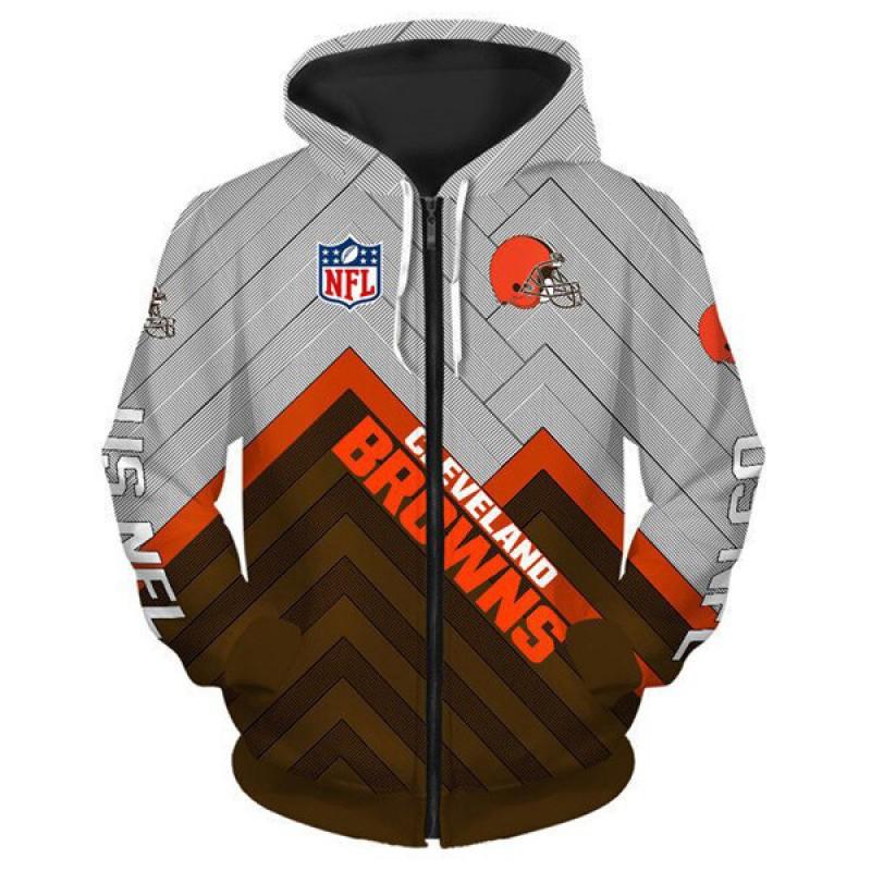 Мужская Женская Худи на Молнии NFL Цифровой Принт Свободный Крой Повседневная Спортивная Одежда Все