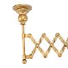 Extendable Metal Candlestick Holder Antique Bronze Finish Wall Mounted Candle Holder  Bedroom