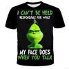 Summer New Green Hair Monster 3D Digital Printed Casual Loose Breathable Women's Short Sleeve Round Neck T-shirt
