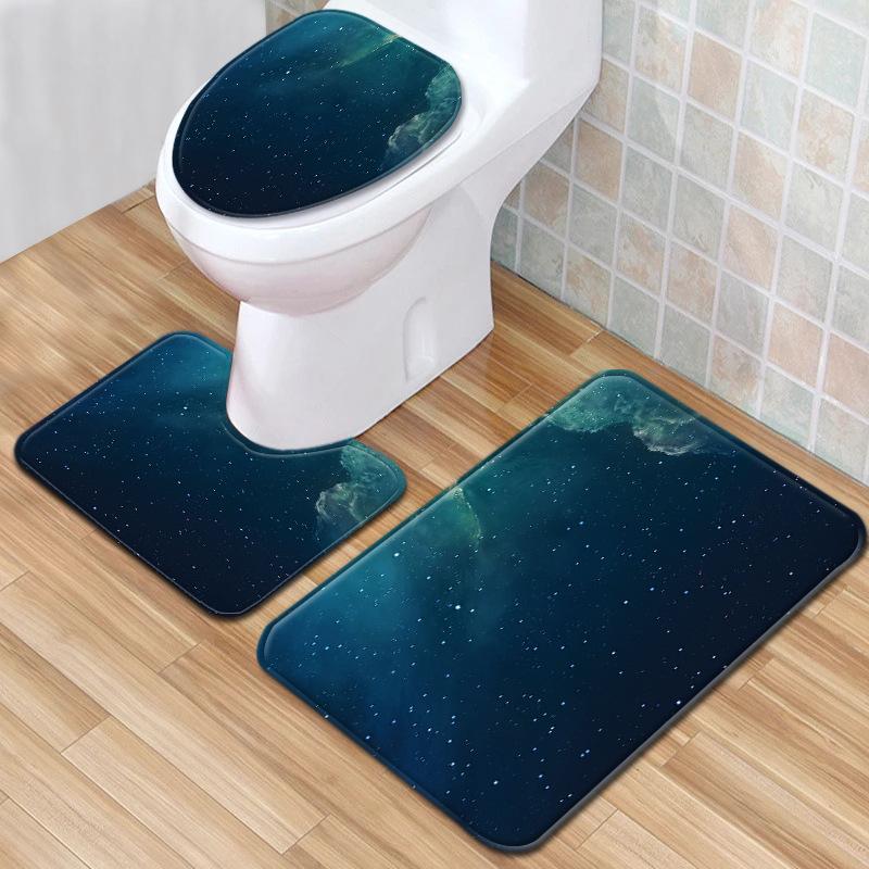 Коврик для ванной в виде звезды, туалетный набор из трех частей