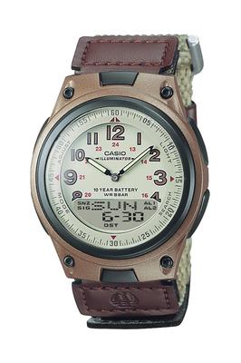 Часы Casio Collection Cross Band Ivory x Sand Beige [] AW-80V-5BJF Мужские