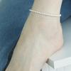 Dmoment Жемчужный браслет на ногу из серебра 925 пробы 'Лебедь'