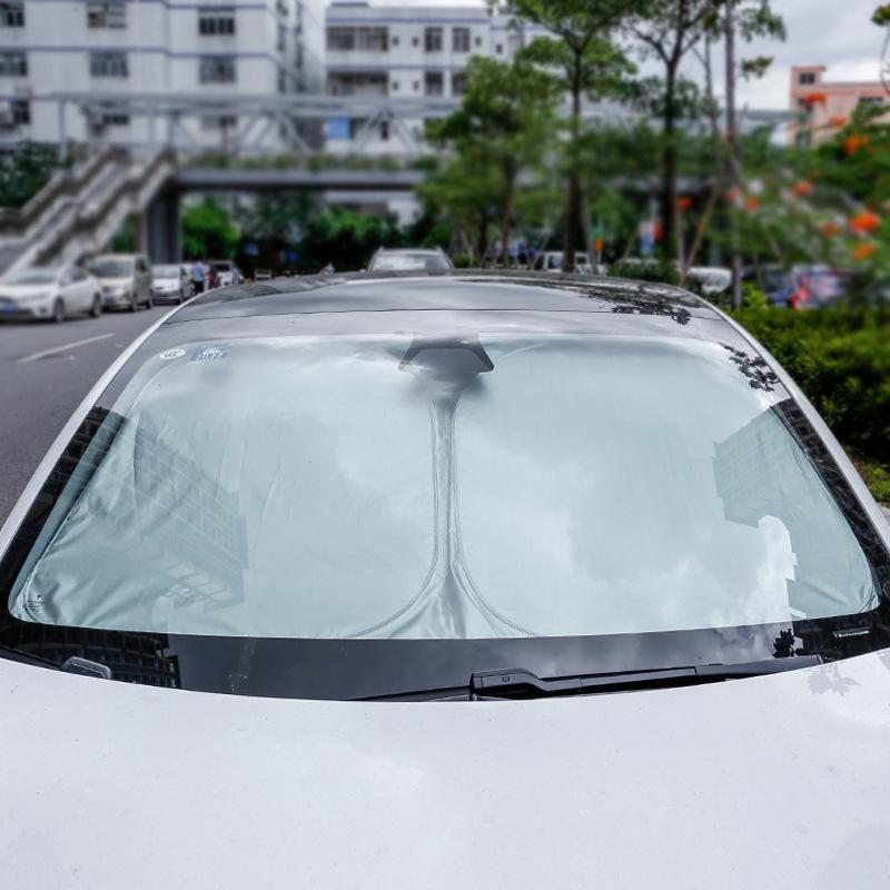 Tesla Model 3 Front Windshield Sunshade - Double Layer Heat Insulation and Sun Protection