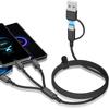 3 в 1 шнур для быстрой зарядки для iPhone Huawei Micro USB Type C кабель для зарядки 1,2 м несколько портов USB несколько шнуров USB для зарядки
