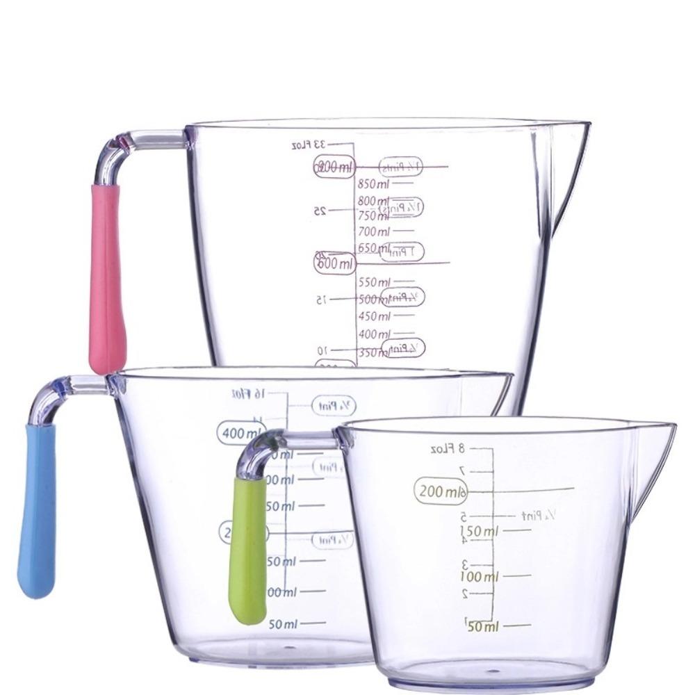 3pcs/set Clear Baking Measuring Cup with Scales Mixing Cup Practical Measure Mug Batter