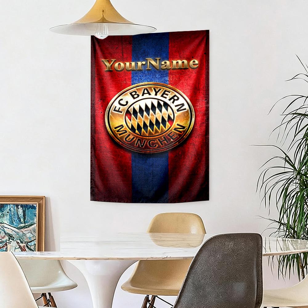 Bayern Munich Custom Your Name Wall Decor Tapestry Art For Pet Memorial Birthdaywedding Party Backdrop Family Gift