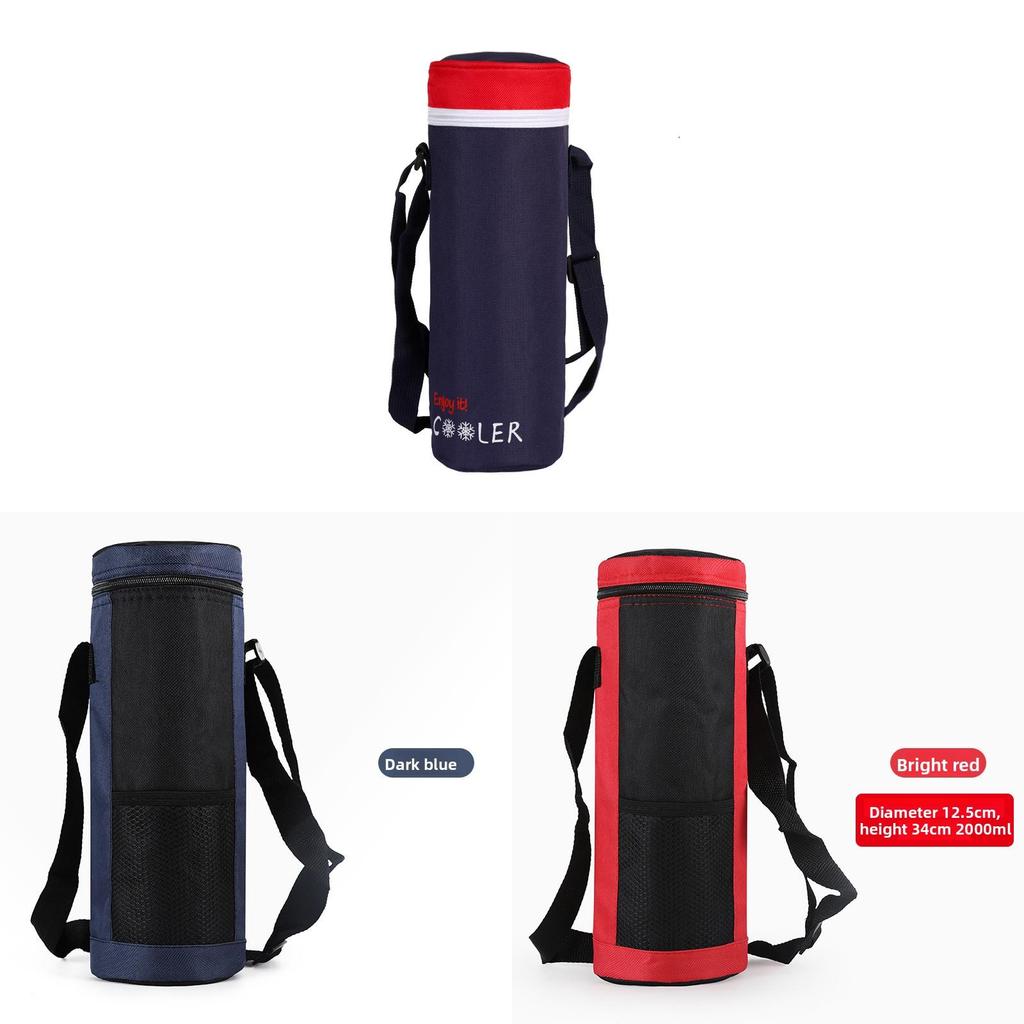 2l Oxford Material Insulated Bottle Sleeve With Shoulder Strap For Outdoor Activities