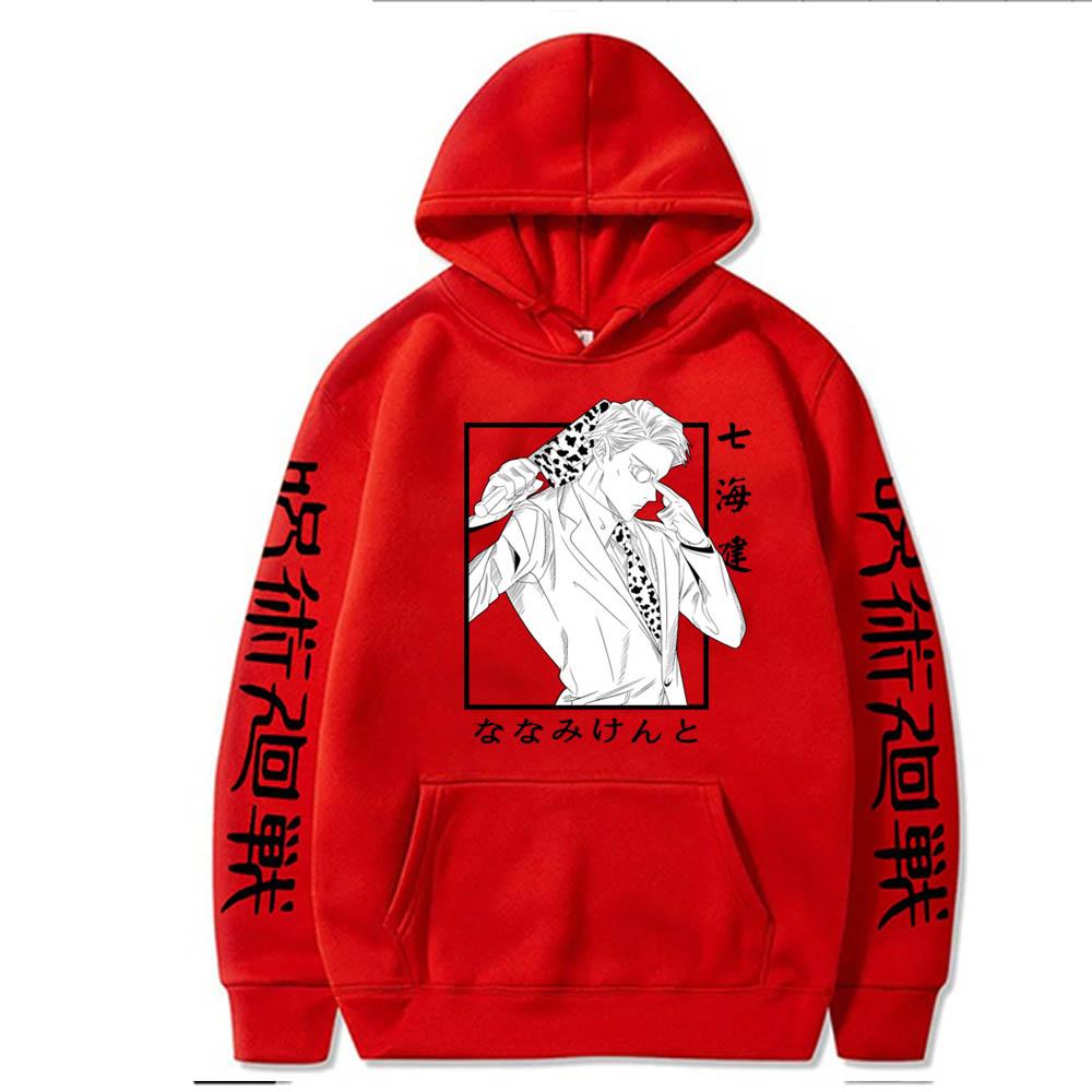 Аниме Магическая битва Худи с принтом Графические худи Винтажные Оверсайз с капюшоном Длинные рукава Мягкая Мужская Женская одежда