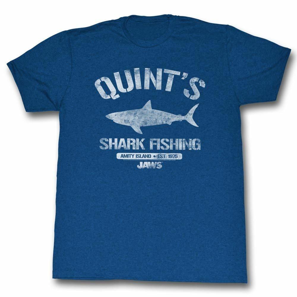 Jaws Quint's Royal Heather Adult T-Shirt
