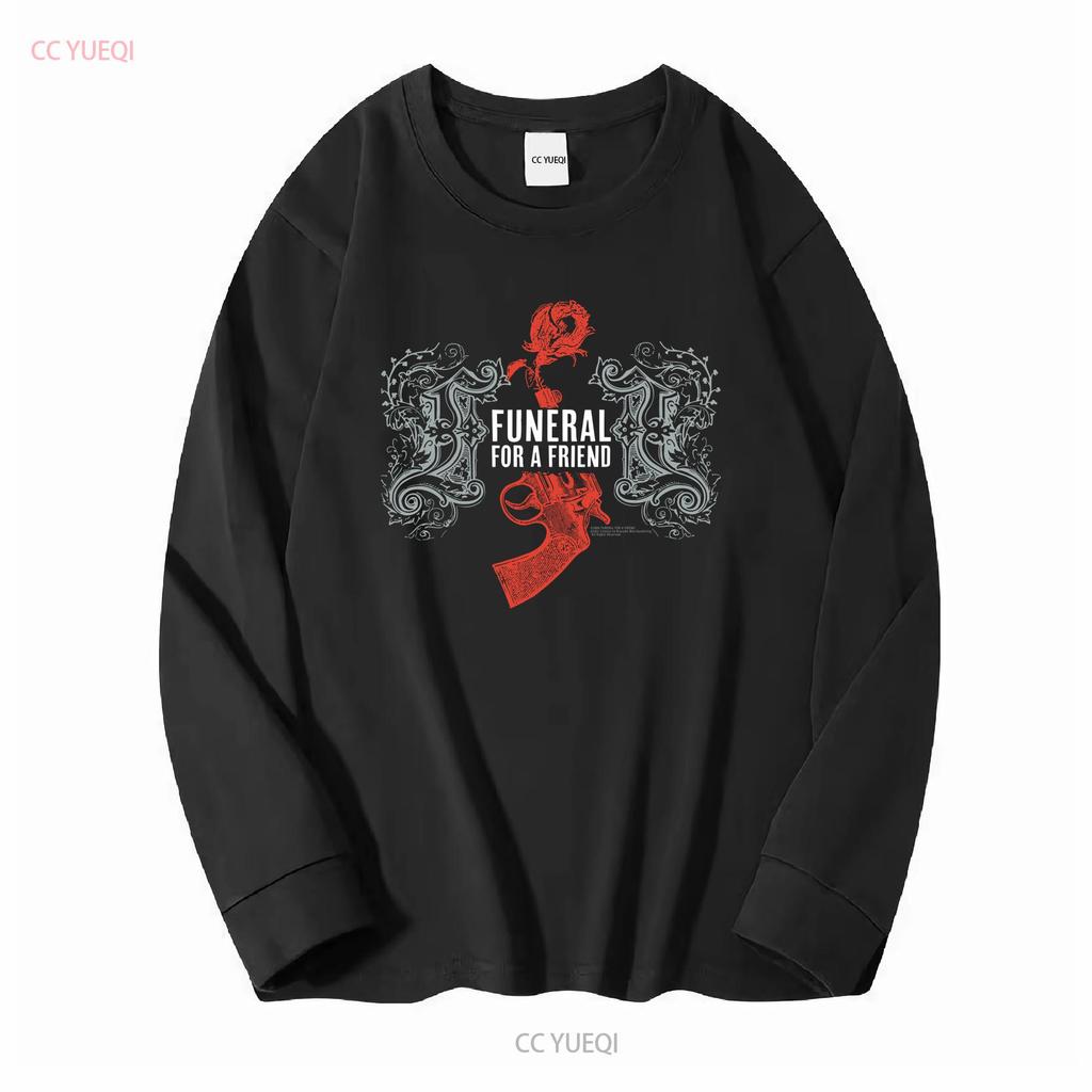 Funeral For A Friend Мужская футболка Розы Мертвые Маленькая Черная винтажная стираная уличная мода Стильный топ для повседневной носки с принтом