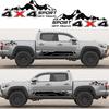 4X4 Off Road Sport With Mountain Pattern Decal Stickers 2Pcs, Vehicle Decor Accessories Compatible With Tacoma Tundra F150 RAM Wrangler Truck Pickup