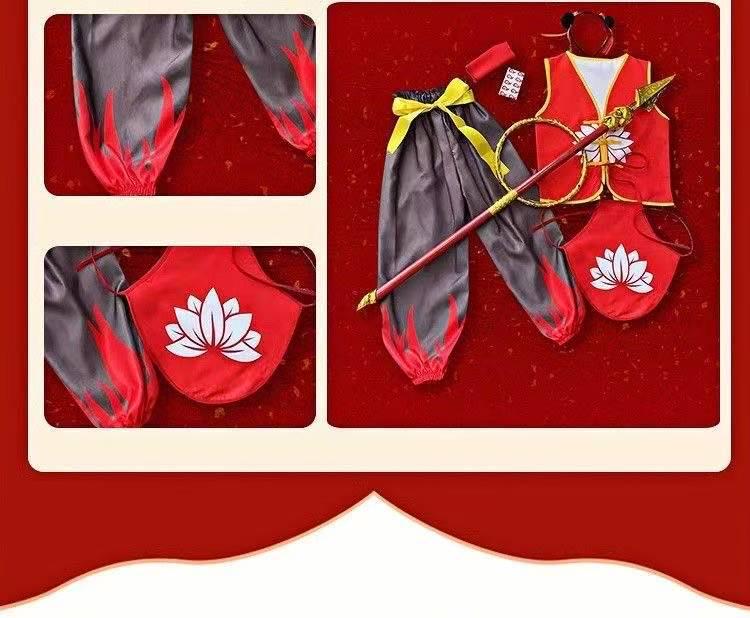 Костюм для косплея Нежа Демон Ребенок для детей - Унисекс Набор для детского праздника