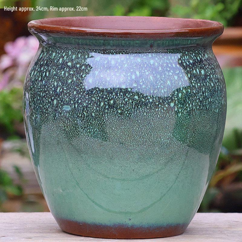 Large Handmade Ceramic Pottery Planter for Courtyard Landscaping - Ideal for Tall Orchids and Bougainvillea