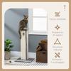 Cat Scratching Post with Ball, Sisal Pole and Plush Cover, 41x41x81 cm, Grey