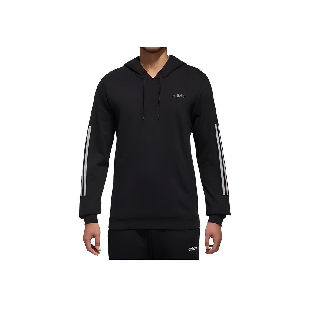 adidas Neo Essential 3-полосная толстовка мужская с капюшоном черная DM4256
