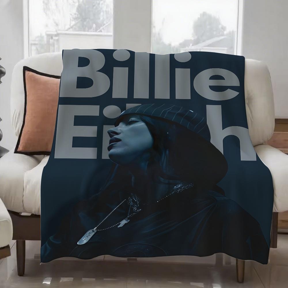 Singer B-Billie-Girl E-eilish Blanket Design Lightweight For Dorms, Naps, Living Room, Office,Sofa,All-Season