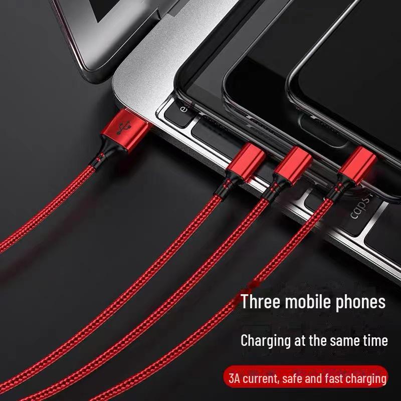 Плетеный нейлоновый кабель передачи данных 3-в-1 для быстрой зарядки, небольшой подарок