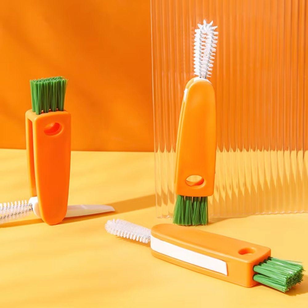 360° Rotatable Bottle Gap Cleaner Brush Bottle Cup Holder Cleaner  Baby Bottle Cleaning