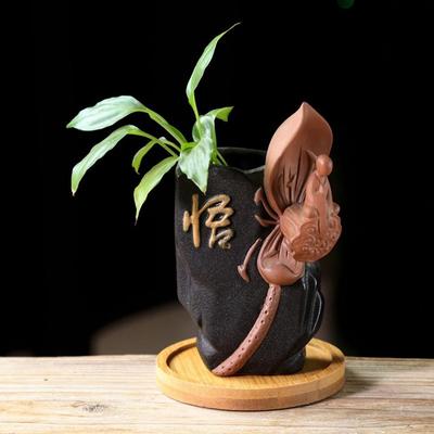 1 шт. Подставка под стакан для чайной церемонии из бамбука, термоизоляция, круглые садовые горшки, подставка для цветочного декора K4H5