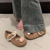 Fashion Women Summer Shoes 2025 Summer New Fashion Round Toe Bow-knot Mary Jane Shoes Comfortable Soft Sole Lightweight Lace Flat Shoes