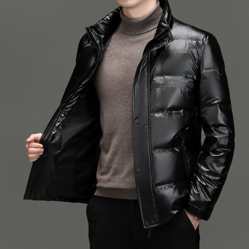 New Year's Down Jacket Men's Winter Warmth Thin 90 Down Men's Jacket Stand Collar Men's Clothing