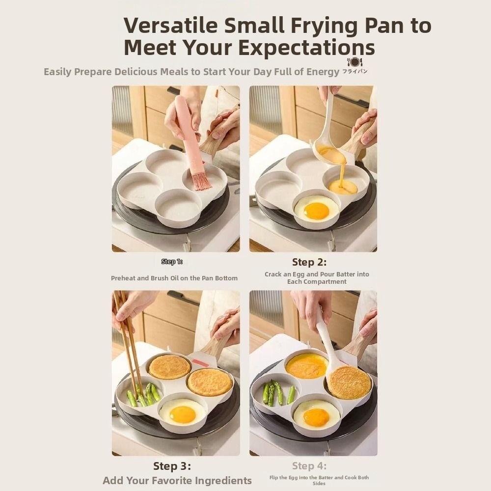 Non-stick Four-hole Frying Pan Rapid Heating Fried Egg Pan Egg Pancake Pan Breakfast