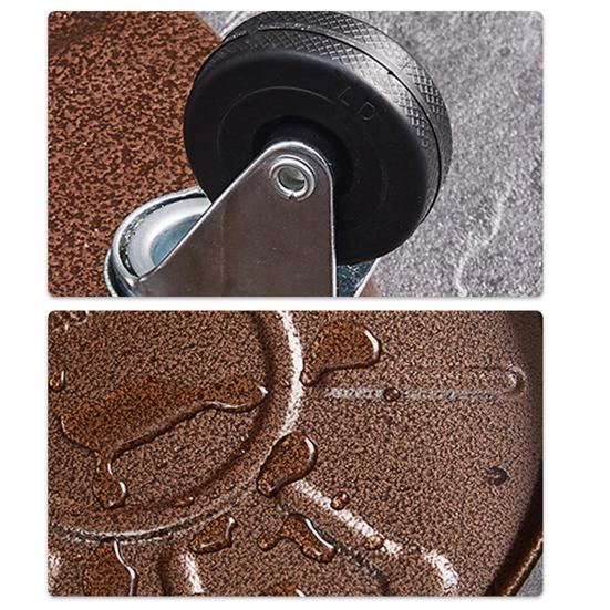 Металлическая тележка для растений с колесами, прочная, вращающаяся на 360 градусов, круглая колесная подставка для растений, основание для горшка с деревом и цветком