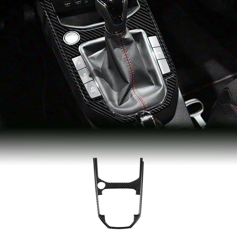For Seat Ibiza 6F 2018 2019 2020 2021 2022 2023 2024 2025 Real Soft Carbon Fiber Car Gear Shift Interior Frame Panel Sticker.