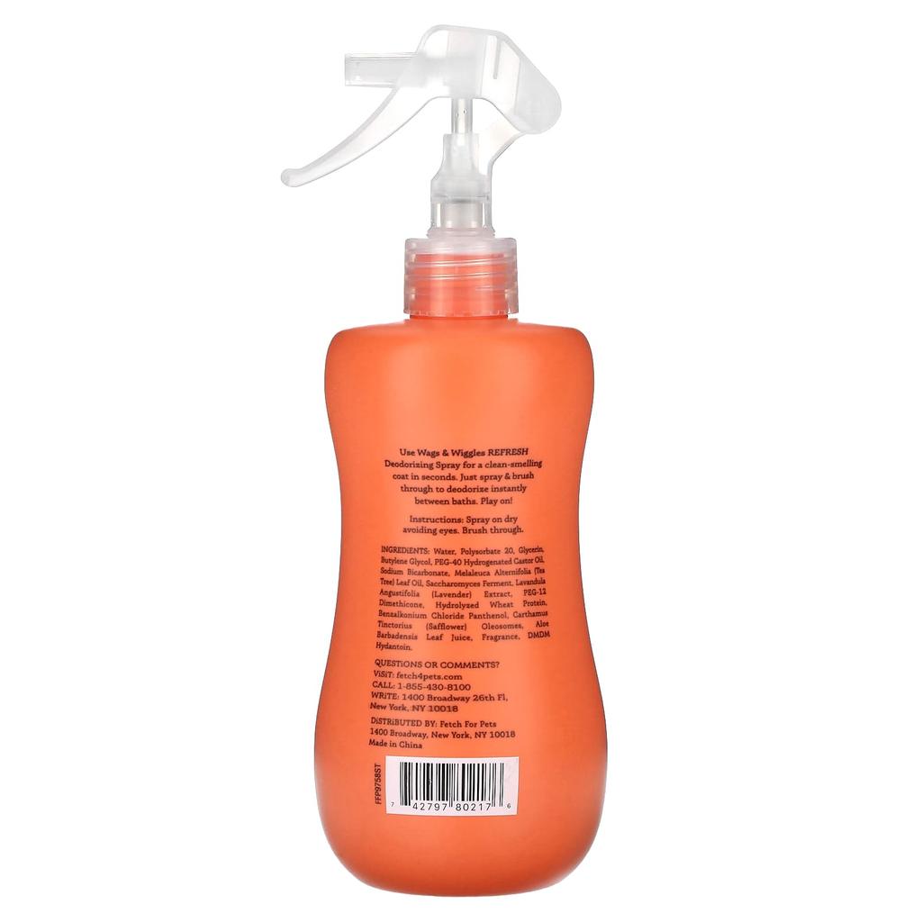 Wags & Wiggles Освежающий дезодорирующий спрей, Бодрящий грейпфрут, 355 мл(12 жидких унций)
