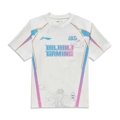 Футболка унисекс с коротким рукавом и буквенным узором Li Ning E-Sports Series BLG Team Classic, цвет белый ATSU667-1
