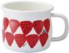 Toyo Horo Plune Enamel Mug, Red Strawberry, Size: Approx. W12 X D9.5 X H7.5, PMA-511
