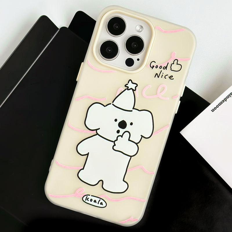 Чехол Zhitai iPhone 16 Pro Max Jelly Skin для Apple 13, 12, 14 и 15 Pro, мультяшный дизайн