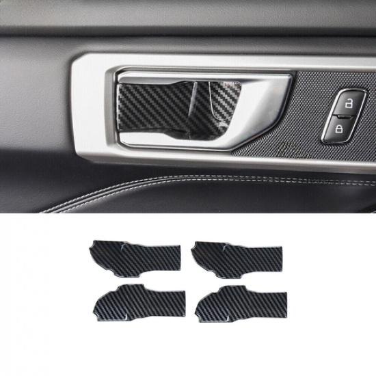 Inner Door Bowl Sticker Cover Trim For Ford Explorer - ABS Carbon Fiber