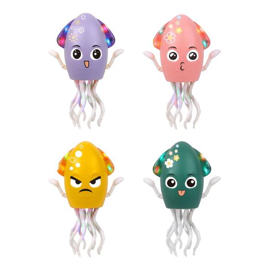 Electric Dancing Octopus Toy with LED Lights Music Smart Obstacle Avoidance Octopus Toy Toddlers Boys Girls Crawling Cartoon Octopus Toy