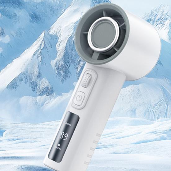 Ручной охлаждающий вентилятор с 100-скоростным регулируемым ЖК-дисплеем, USB-зарядкой, летний портативный дорожный карманный мини-персональный вентилятор