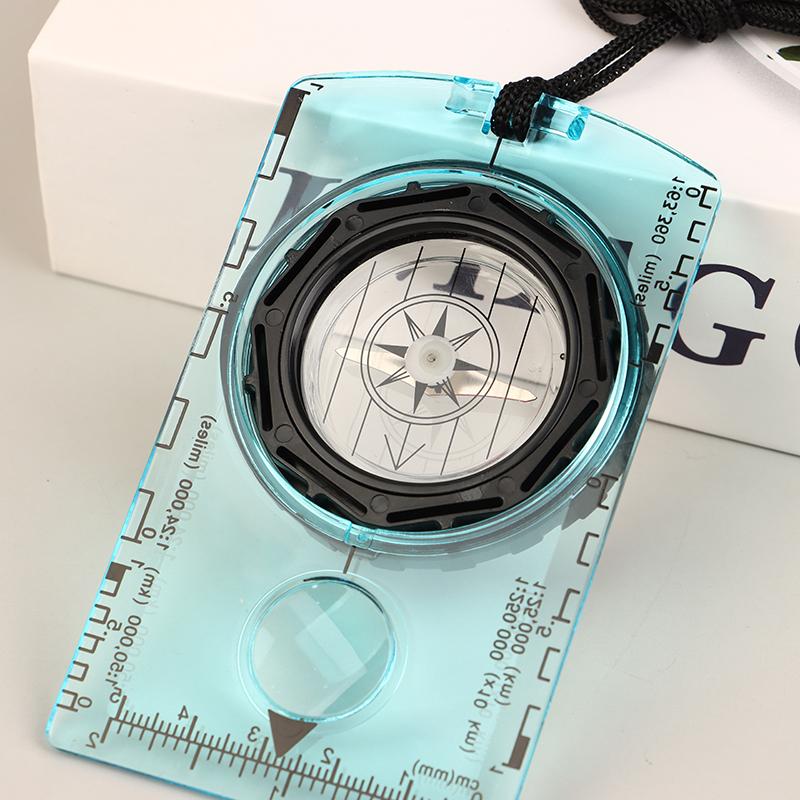 Наружный компас Акриловый Портативный Многофункциональный Навигационный Инструмент с Шкалой Карты Шнурок для Пешего Туризма