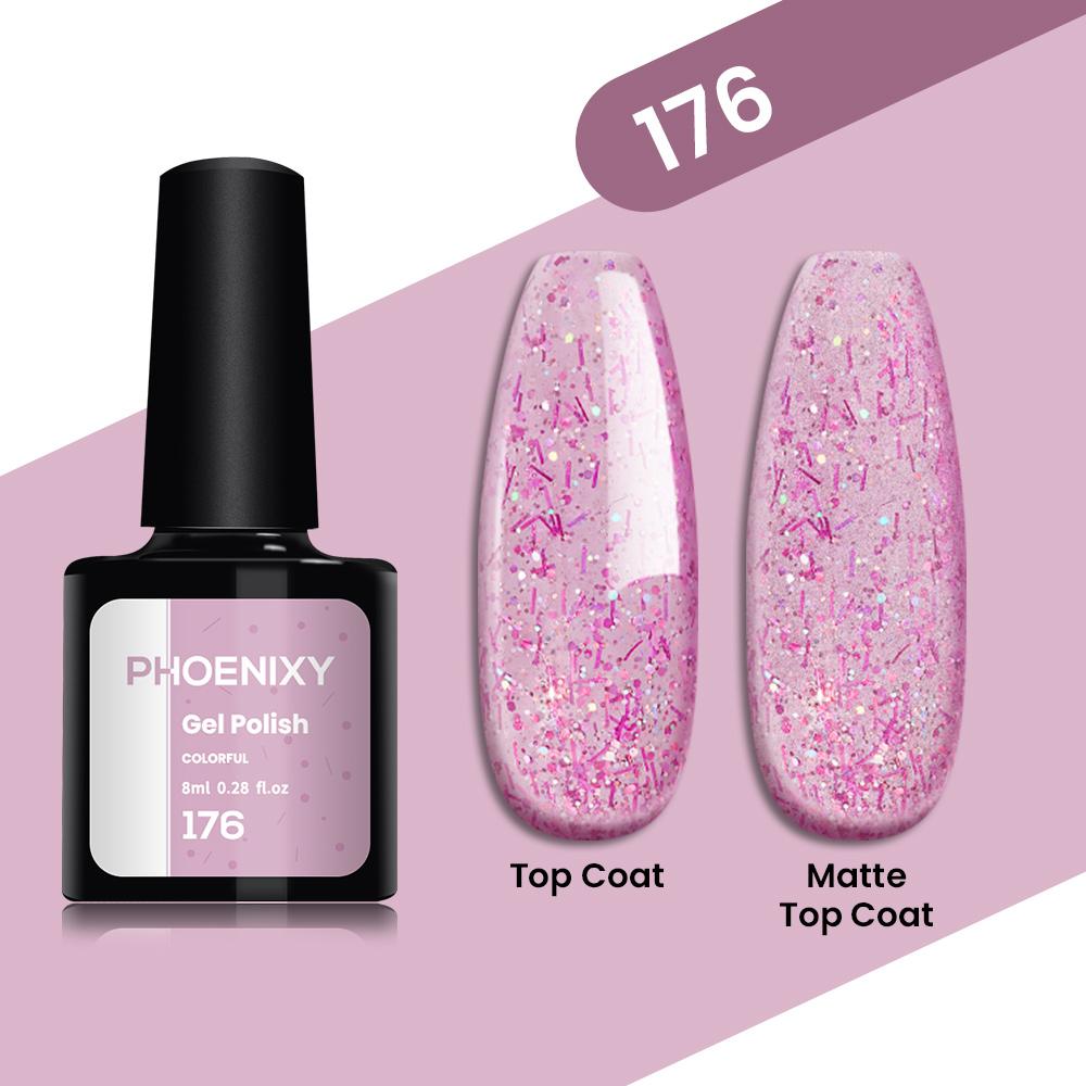 Гель-лак для ногтей PHOENIXY, 8 мл, 10 цветов, блестящий лак для гибридного маникюра, замачиваемый в салоне, домашний дизайн «сделай сам»