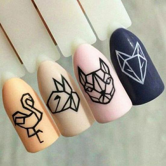 Цветочные перья простой рисунок женские наклейки для ногтей наклейка DIY маникюрные инструменты