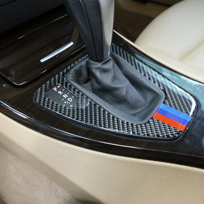Автомобильная панель управления переключением передач из углеродного волокна, накладка для BMW 3 серии E90 E92 E93 2005 2006 2007 2008 2009 2010 2011